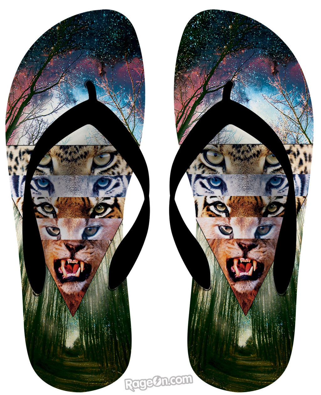 Wild Cats Flip Flops