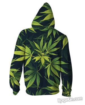 Weed Zip-Up Hoodie