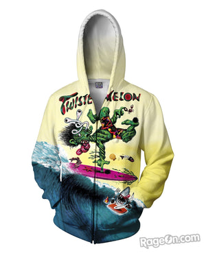 Twisted Melon Zip-Up Hoodie