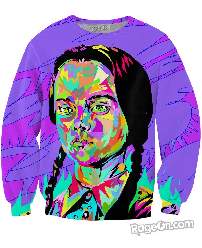 Wednesday Addams Technodrome1 Crewneck Sweatshirt