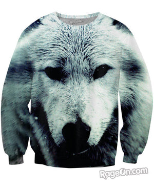 White Wolf Crewneck Sweatshirt