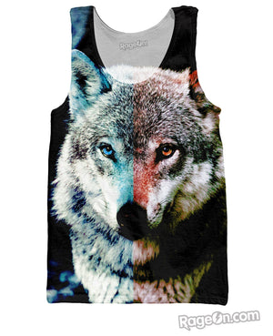 Two-Faced Wolf Tank Top